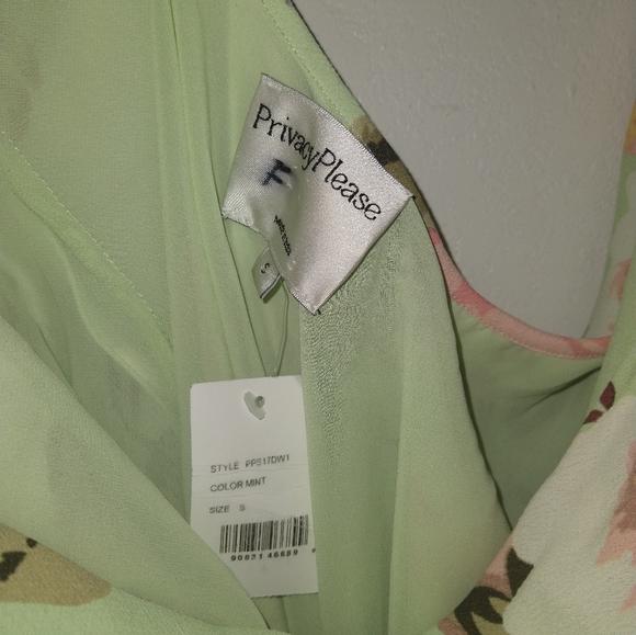 NWT PRIVACY PLEASE Ozark Mint Floral Dress - Picture 8 of 10